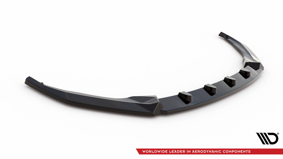 Street+ Spoilerlippe Front Ansatz V.1 passend für Skoda Octavia Sportline Mk4 schwarz Hochglanz – Ansicht 5