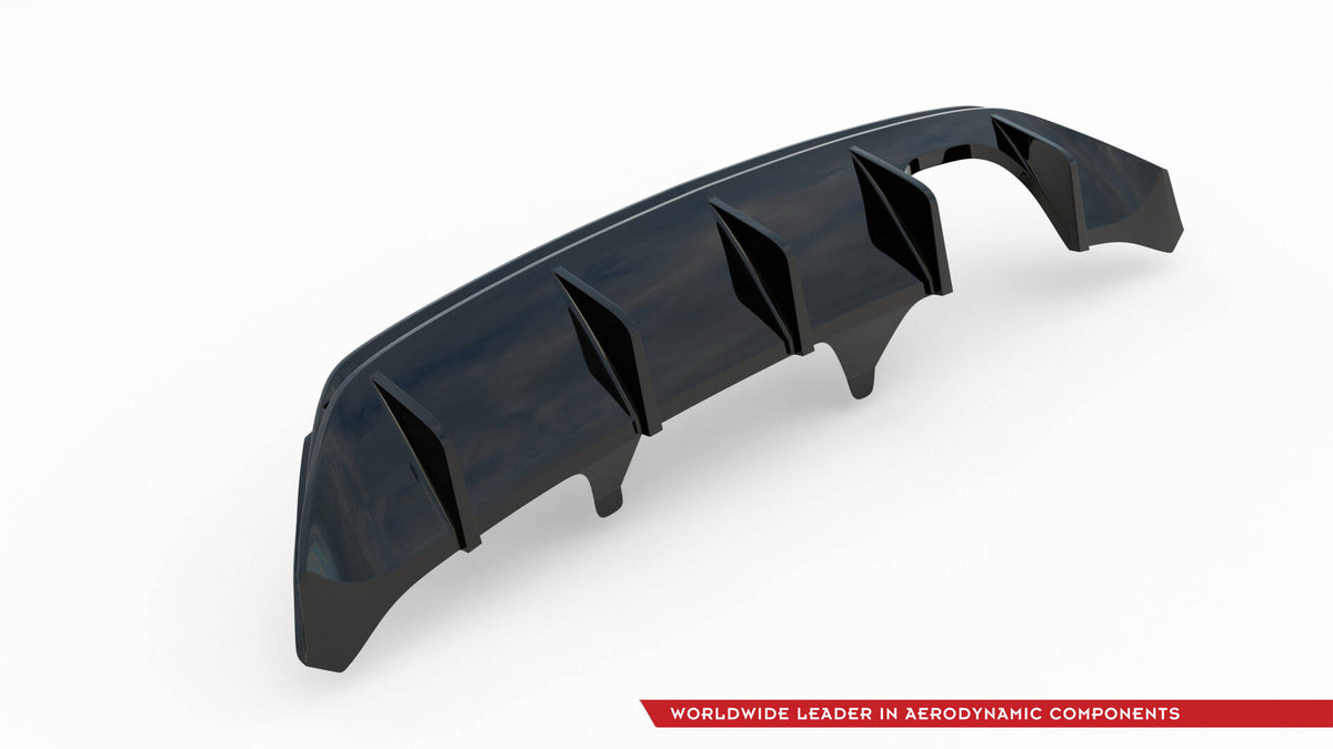 Diffusor Heck Ansatz V.2 passend für Ford FIesta Mk8 ST schwarz Hochglanz – Ansicht 6