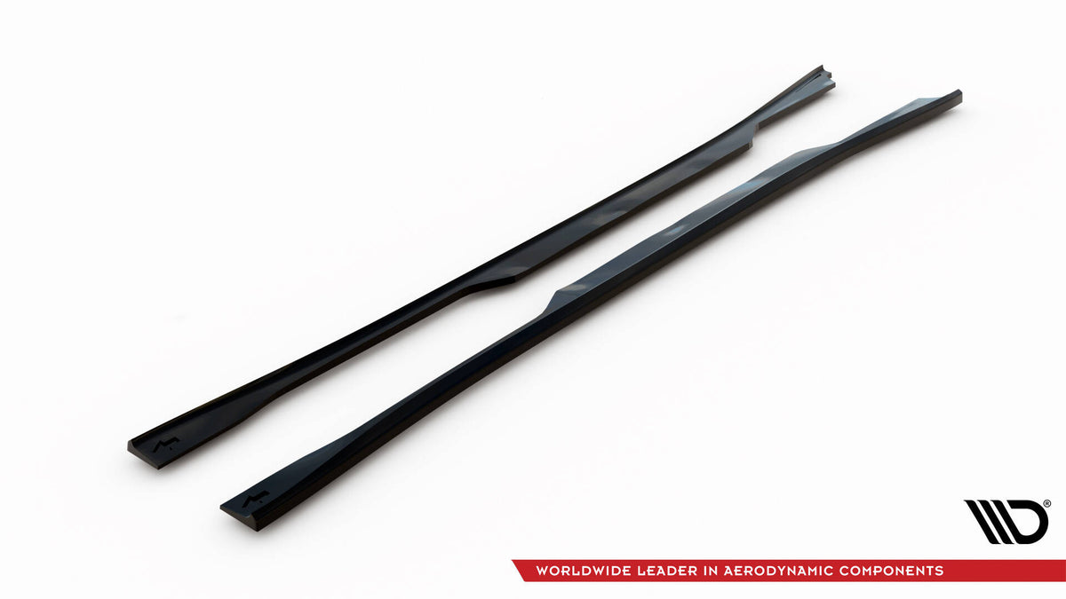 Street+ Seitenschweller Leisten V.2 passend für Infiniti Q50 S Mk1 schwarz Hochglanz – Ansicht 6