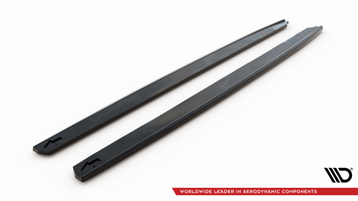 Street+ Seitenschweller Leisten passend für Seat Leon Cupra / FR / Standard Aero Mk3 / Mk3 Facelift schwarz Hochglanz – Ansicht 5