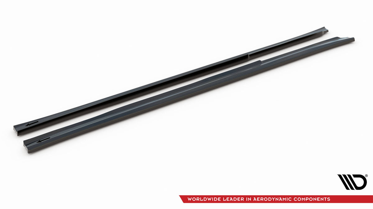 Street+ Seitenschweller Leisten passend für V.1 passend für BMW X3 M40d / M40i / M-Paket G01  schwarz Hochglanz – Ansicht 5