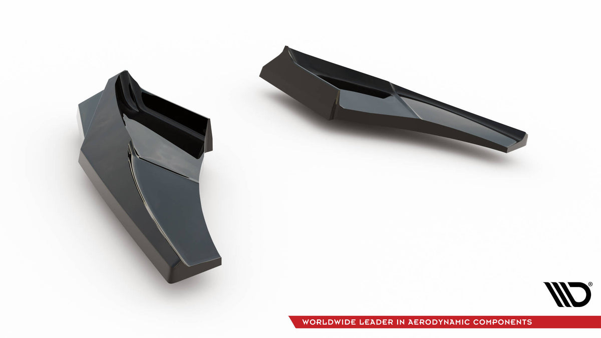 Heck Ansatz Flaps Diffusor V.1 passend für Audi S3 Sportback 8Y Facelift schwarz Hochglanz – Ansicht 6