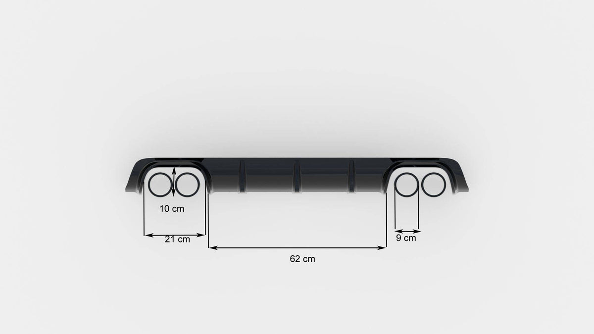 Diffusor Heck Ansatz passend für BMW M5  / 5 M-Paket E39 schwarz Hochglanz – Ansicht 8