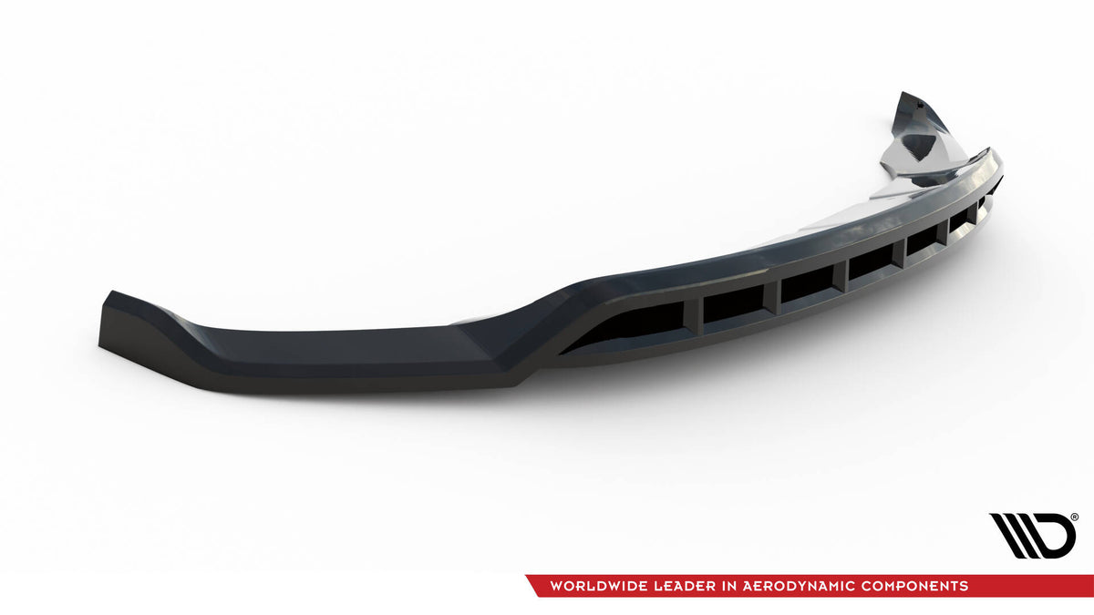 Street+ Spoilerlippe Front Ansatz V.3 passend für Porsche Macan Mk1 schwarz Hochglanz – Ansicht 5