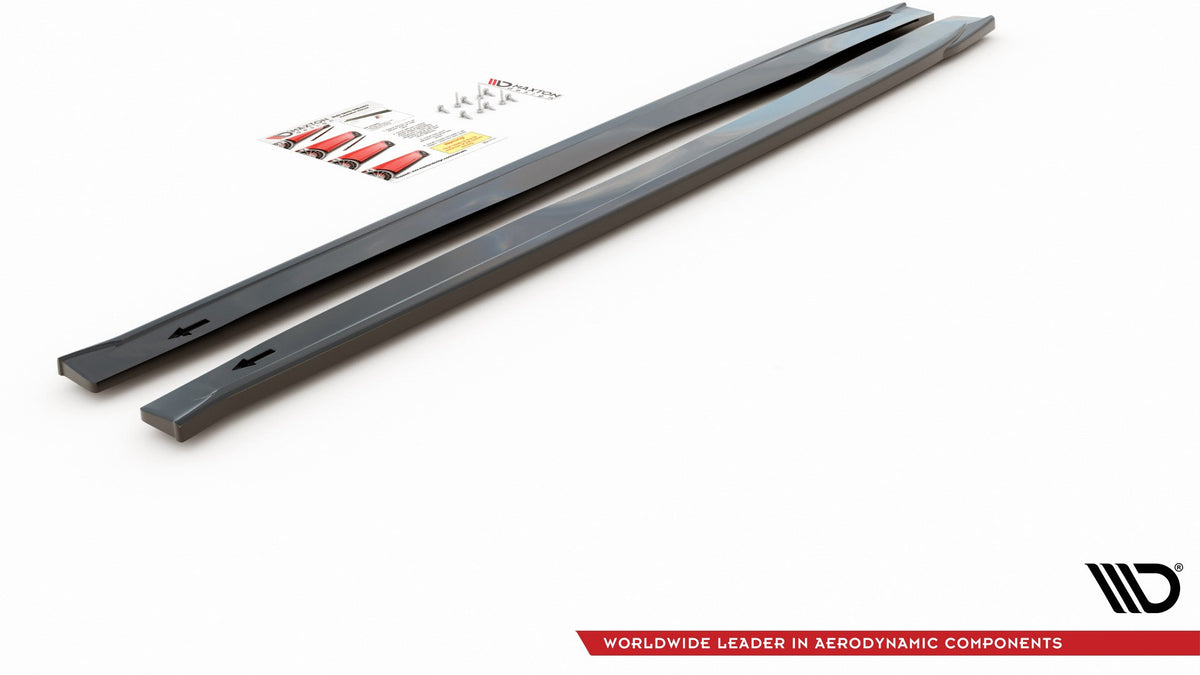 Street+ Seitenschweller Leisten passend für Abarth 124 Spider  schwarz Hochglanz – Ansicht 7