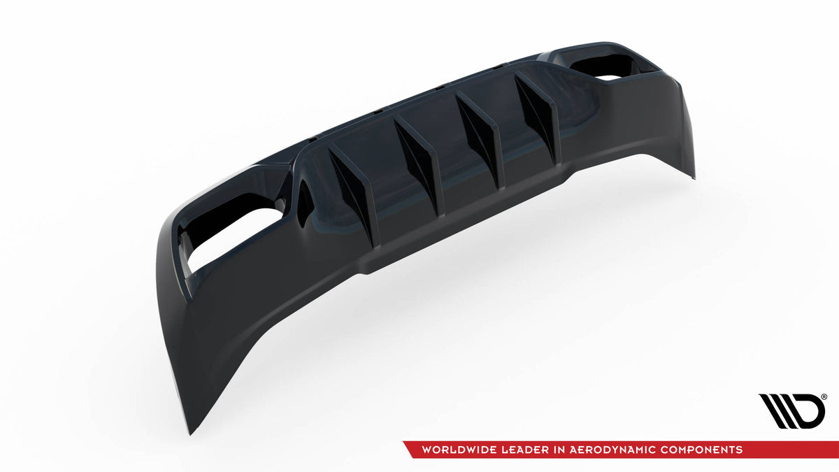 Diffusor Heck Ansatz passend für Cupra Leon Hatchback Mk1 schwarz Hochglanz – Ansicht 7