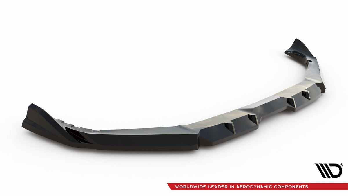 Street+ Spoilerlippe Front Ansatz V.1 passend für BMW X5 M F95 Facelift schwarz Hochglanz – Ansicht 5