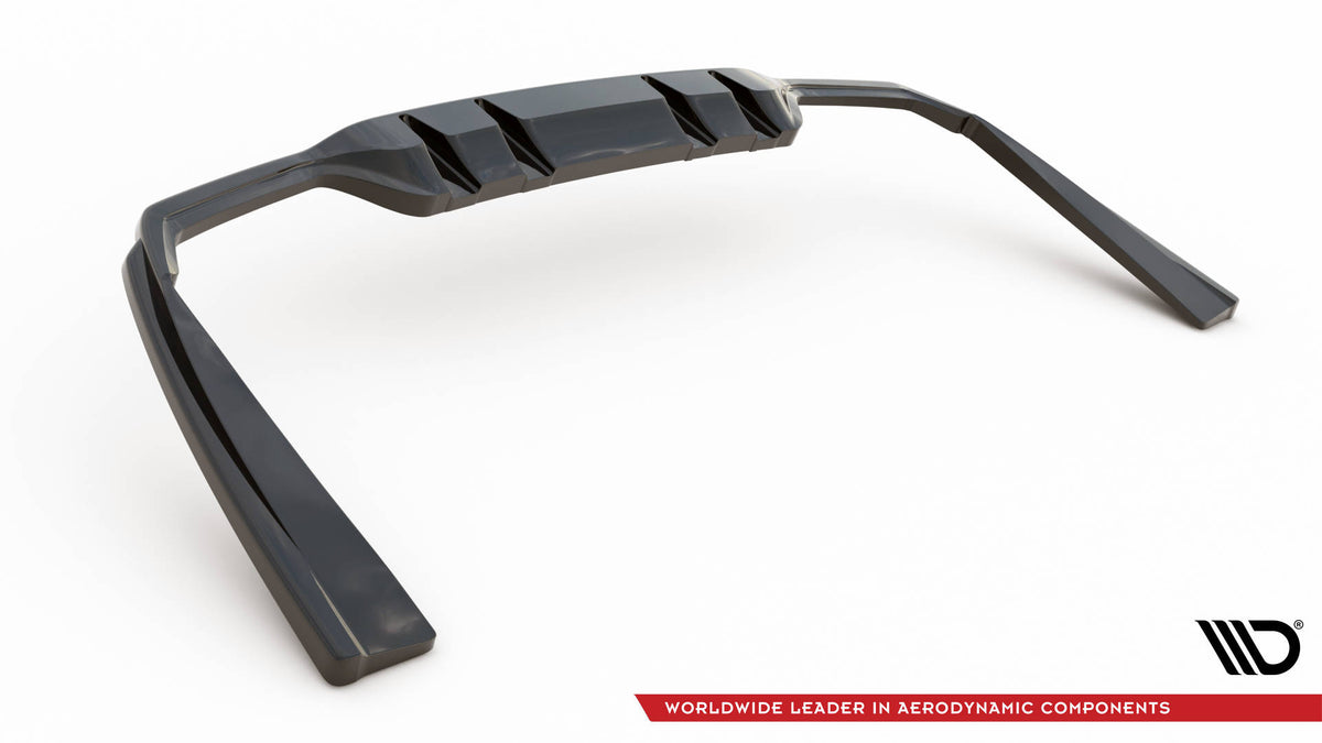 Street+ Mittlerer Diffusor RACE passend für Mercedes-AMG C 43 Limousine  W205 Facelift schwarz Hochglanz – Ansicht 6