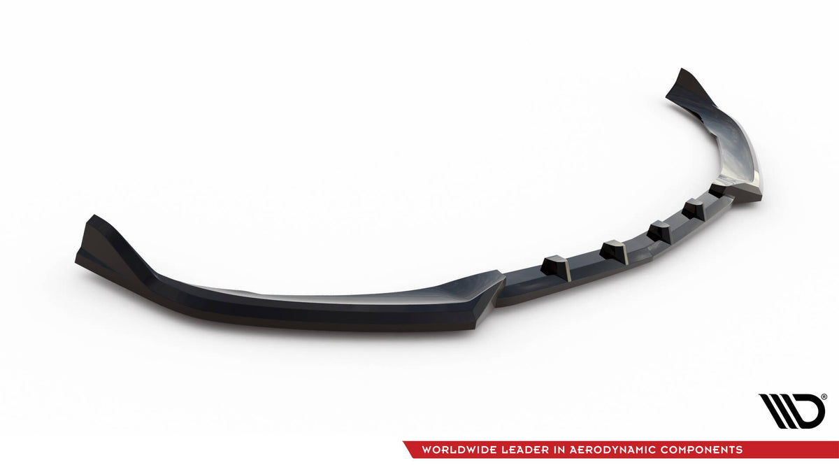 Street+ Spoilerlippe Front Ansatz V.2 passend für Mercedes-AMG C63 Limousine / Kombi W205 / S205 schwarz Hochglanz – Ansicht 5