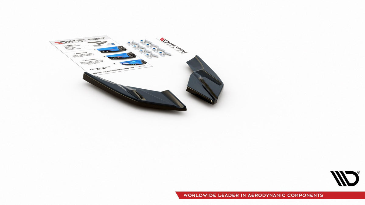 Heck Ansatz Flaps Diffusor passend für VW Golf Hatchback Mk8 Facelift schwarz Hochglanz – Ansicht 7