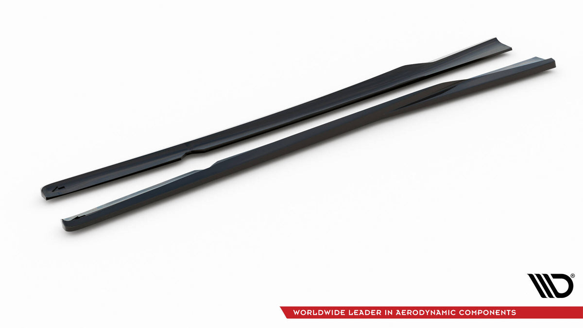 Street+ Seitenschweller Leisten passend für Chevrolet Corvette C5 schwarz Hochglanz – Ansicht 6