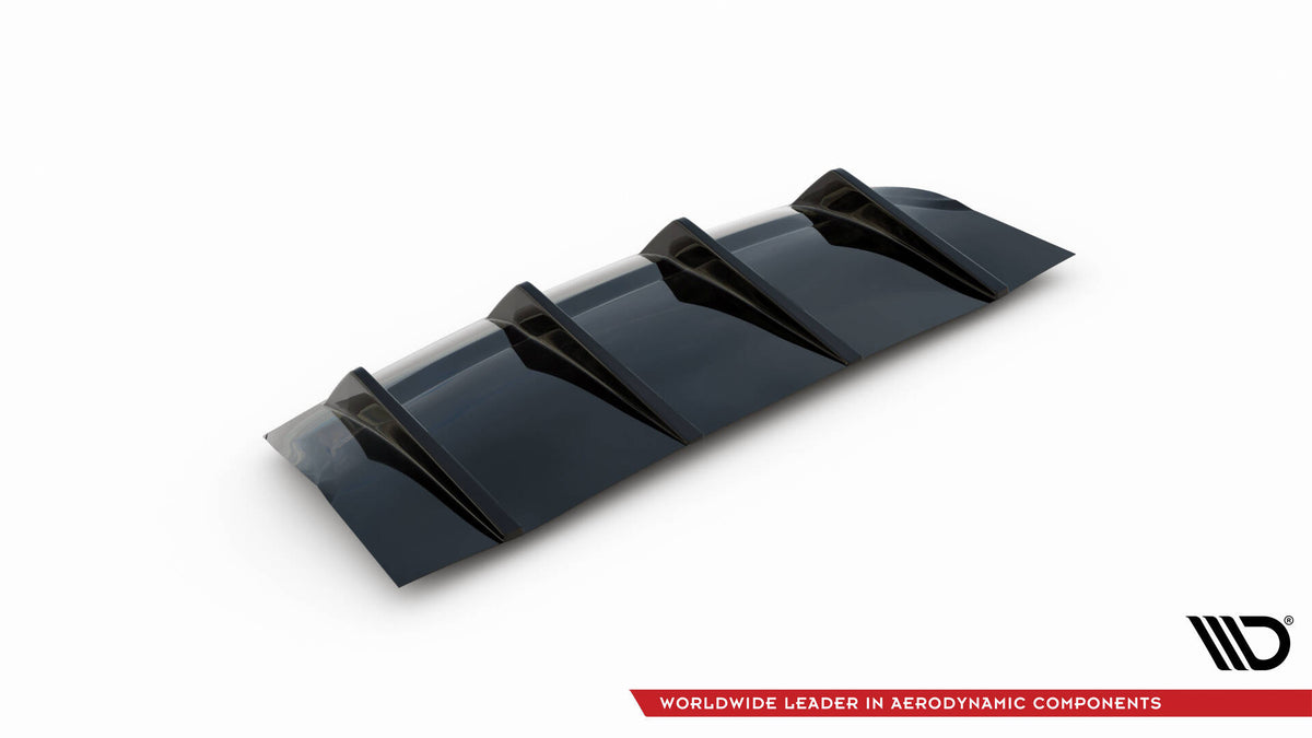 Diffusor Heck Ansatz passend für Porsche Panamera GTS 971 schwarz Hochglanz – Ansicht 5