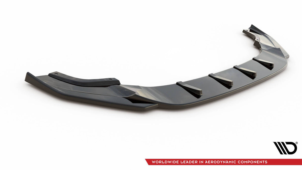 Street+ Spoilerlippe Front Ansatz passend für V.9 VW Golf R / R-Line Mk7 Facelift schwarz Hochglanz – Ansicht 4