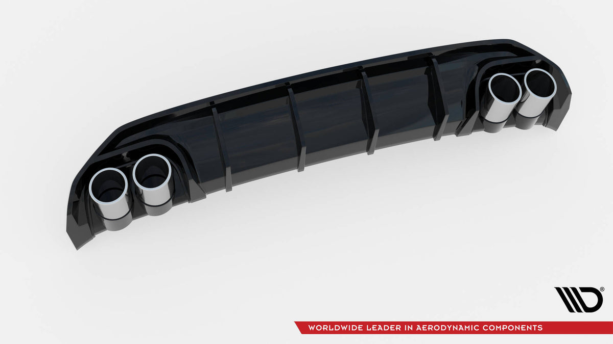 Diffusor Heck Ansatz + Endrohre für Audi A3 S-Line Limousine 8Y – Ansicht 6