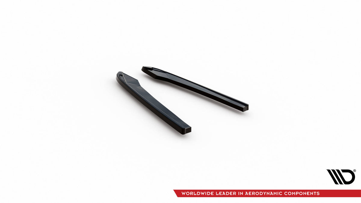Heck Ansatz Flaps Diffusor passend für Audi A4 Competition B9  schwarz Hochglanz – Ansicht 6