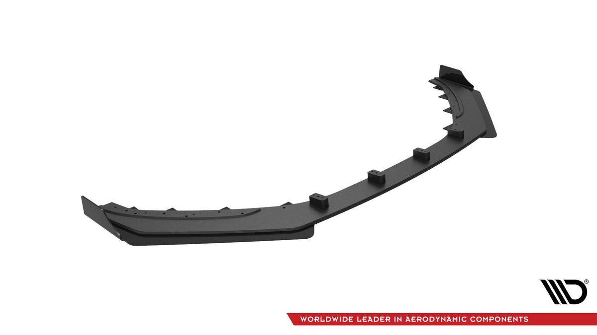 Street Pro Street+ Spoilerlippe Front Ansatz + Flaps passend für Hyundai Veloster N Mk2 schwarz Hochglanz – Ansicht 6