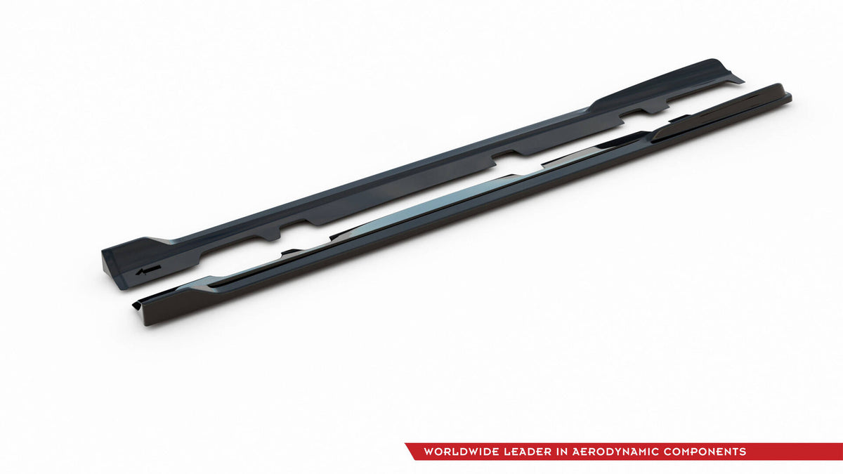 Street+ Seitenschweller Leisten passend für V.3 passend für Ford Fiesta Mk8 ST / ST-Line schwarz Hochglanz – Ansicht 5