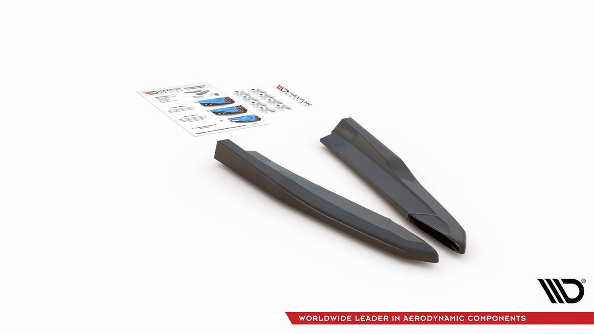 Heck Ansatz Flaps Diffusor V.2 passend für Skoda Octavia RS Combi / Liftback Mk4 / Mk4 Facelift schwarz Hochglanz – Ansicht 3