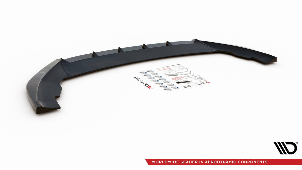 Street+ Spoilerlippe Front Ansatz V.1 passend für Seat Leon FR Mk4 schwarz Hochglanz – Ansicht 5