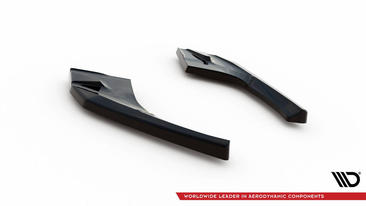 Heck Ansatz Flaps Diffusor V.2 passend für Audi S3 / A3 S-Line Sportback 8V Facelift schwarz Hochglanz – Ansicht 5