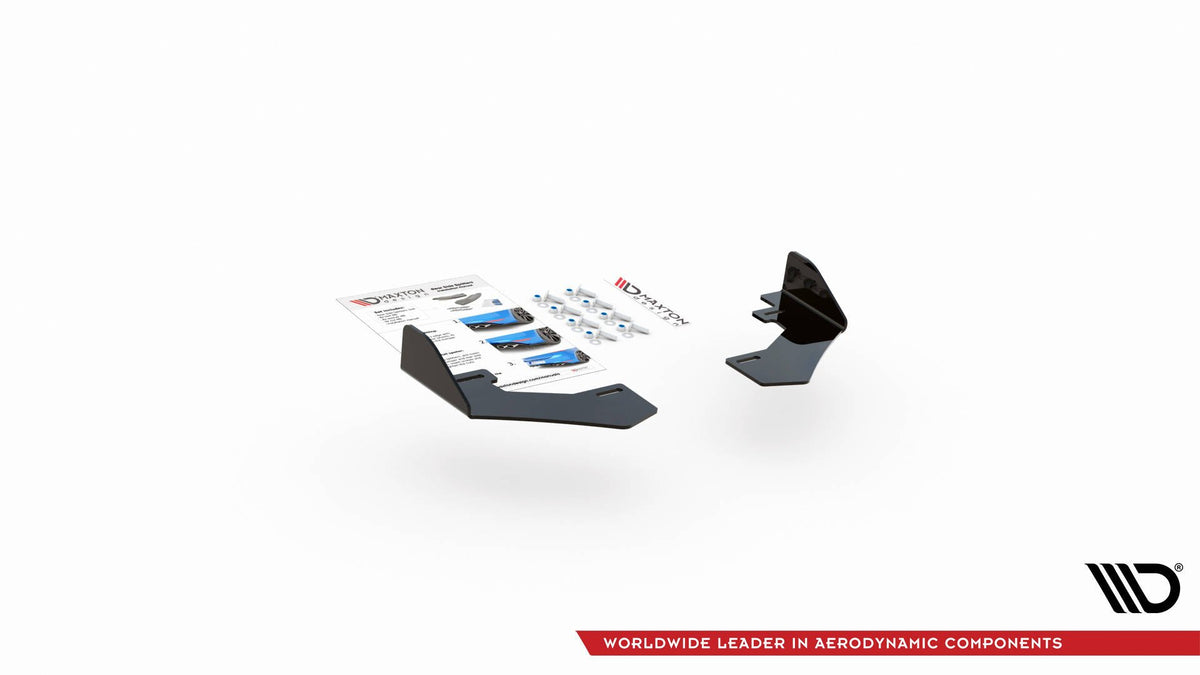 Hintere Seiten Flaps passend für VW Polo GTI Mk6 schwarz Hochglanz – Ansicht 6