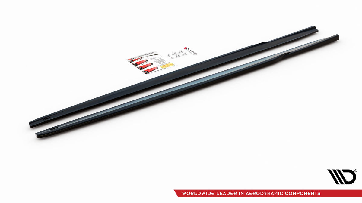 Street+ Seitenschweller Leisten passend für V.1 passend für BMW 2 Gran Coupe M-Paket / M235i F44 schwarz Hochglanz – Ansicht 5