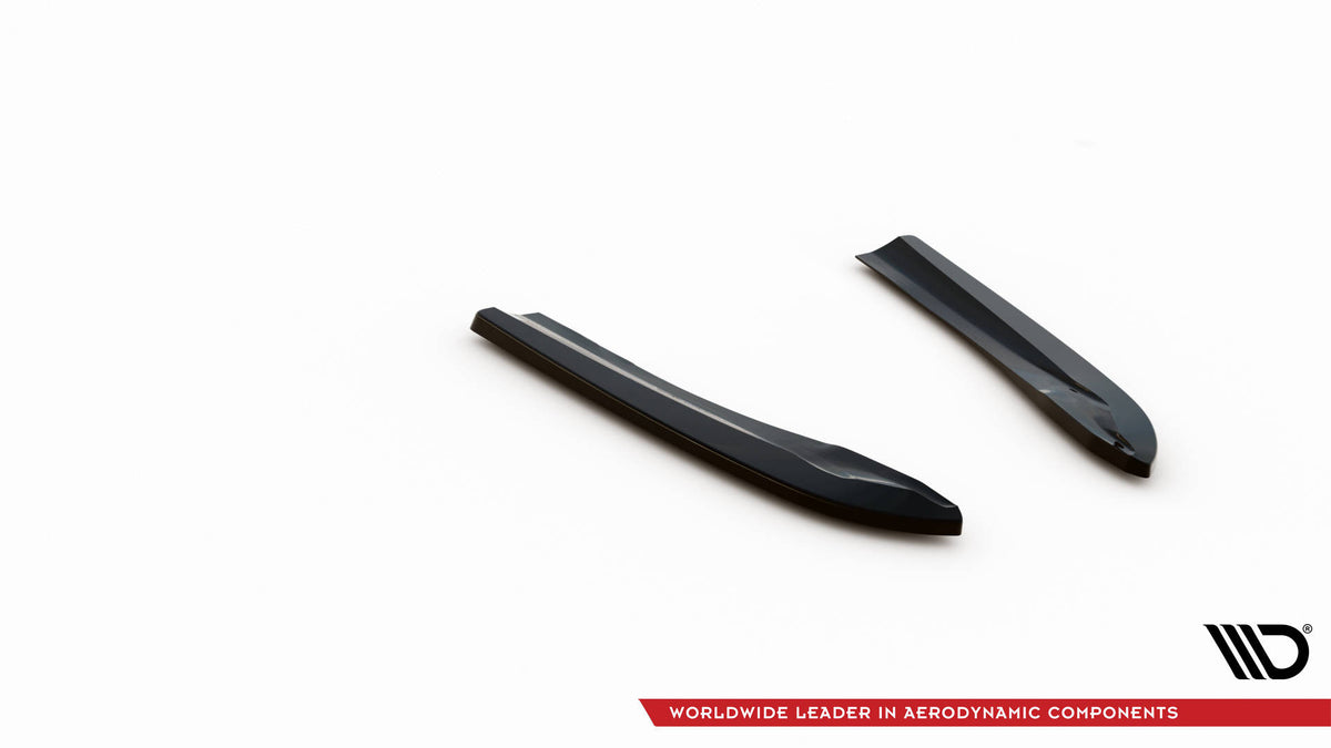 Heck Ansatz Flaps Diffusor passend für Mercedes-Benz C Coupe / Limousine / Kombi  AMG-Line C204 / W204 Facelift / S204 Facelift schwarz Hochglanz – Ansicht 5