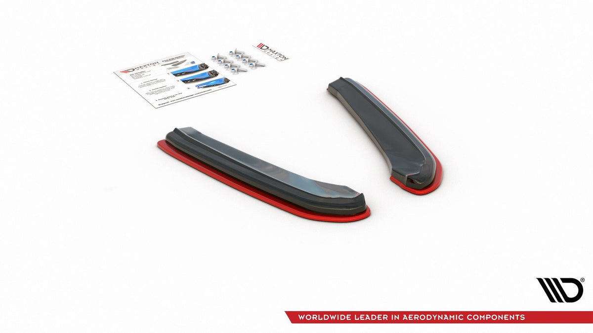 Heck Ansatz Flaps Diffusor passend für V.2 Seat Leon Mk3 Cupra ST Facelift schwarz Hochglanz – Ansicht 5