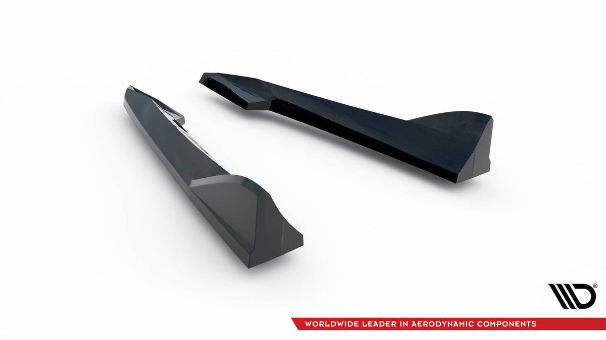 Heck Ansatz Flaps Diffusor V.2 passend für Audi S4 / A4 S-Line Limousine B8 schwarz Hochglanz – Ansicht 6