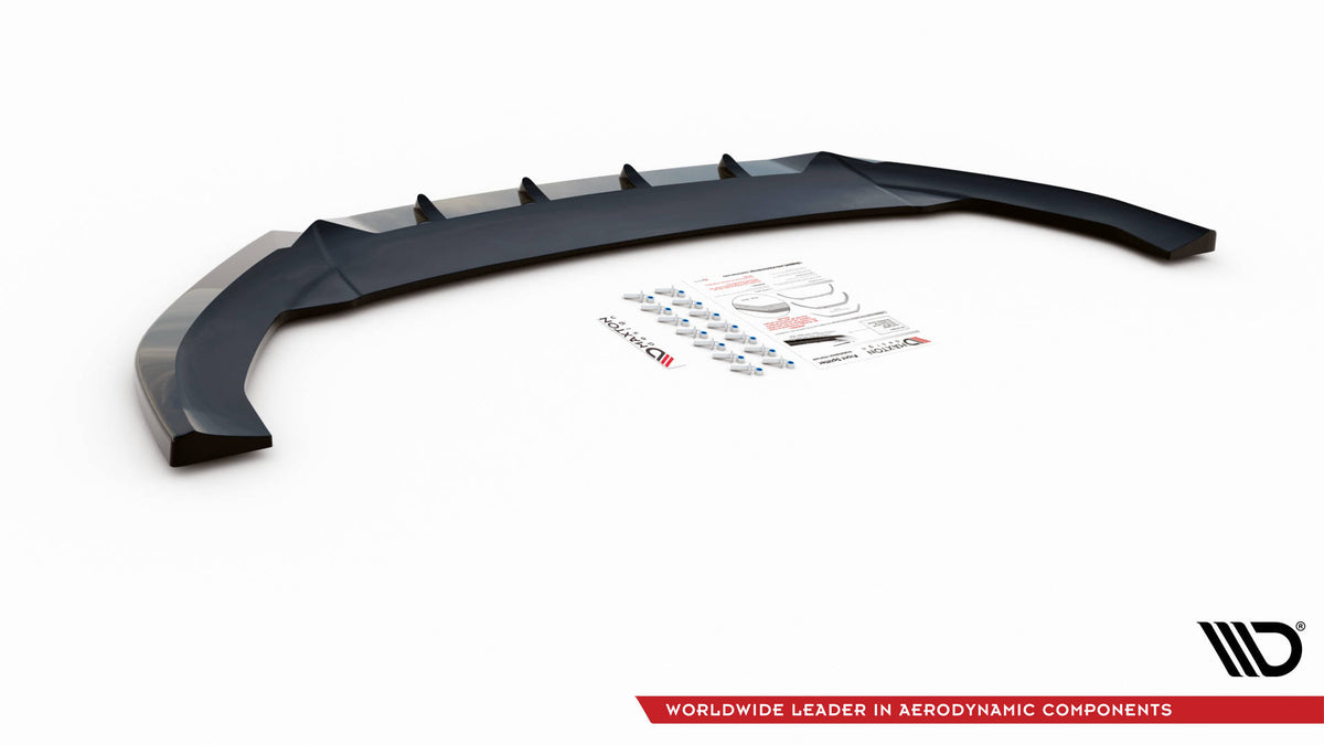 Street+ Spoilerlippe Front Ansatz V.3 passend für Cupra Leon Mk1 schwarz Hochglanz – Ansicht 5