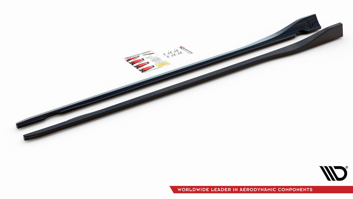 Street+ Seitenschweller Leisten passend für Dodge Challenger GT Mk3 Facelift schwarz Hochglanz – Ansicht 5