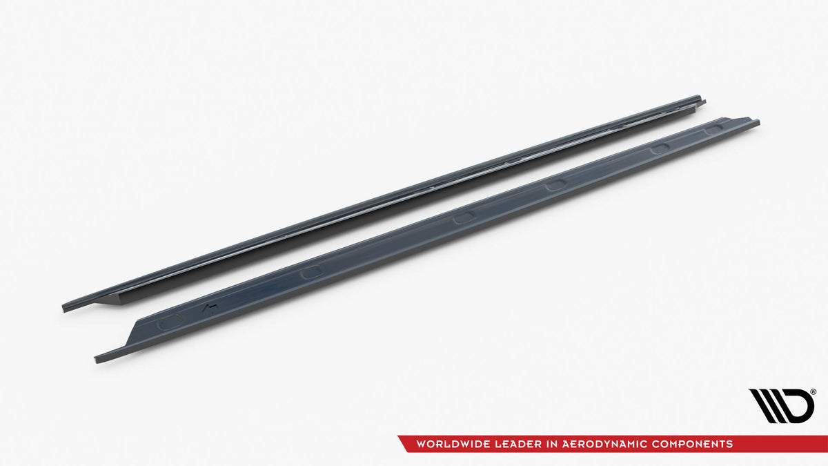 Street+ Seitenschweller Leisten passend für VW Caddy Maxi Mk5 schwarz Hochglanz – Ansicht 6
