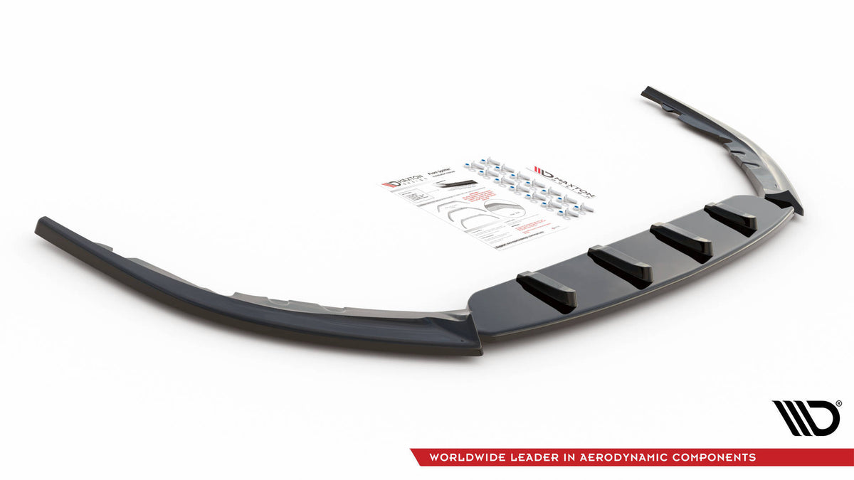 Street+ Spoilerlippe Front Ansatz V.1 passend für Toyota Avensis Mk3 Facelift schwarz Hochglanz – Ansicht 5