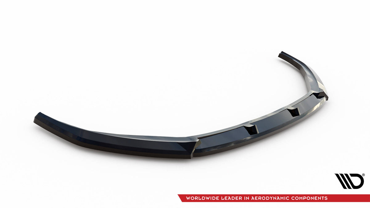 Street+ Spoilerlippe Front Ansatz V.1 passend für Opel Corsa F ( Mk6) schwarz Hochglanz – Ansicht 5