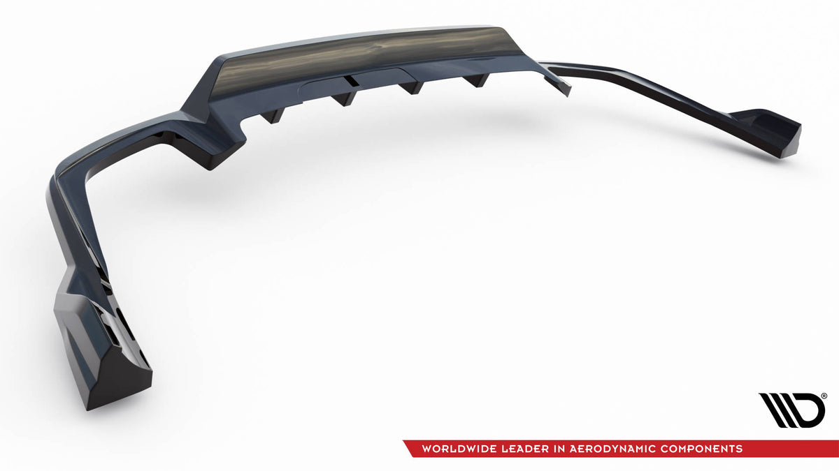 Street+ Mittlerer Diffusor RACE passend für Volvo XC60 R-Design Mk2 Facelift schwarz Hochglanz – Ansicht 7