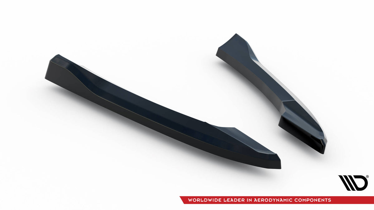 Heck Ansatz Flaps Diffusor V.2 passend für Audi S5 / A5 S-Line Coupe / Cabriolet 8T schwarz Hochglanz – Ansicht 5