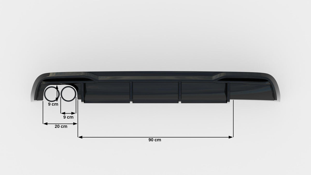 Diffusor Heck Ansatz passend für Audi A5 Sportback 8T Facelift  (Doppelauspuff li.) – Ansicht 8
