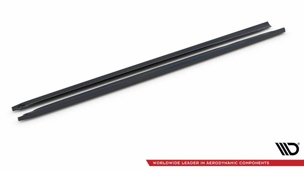 Street+ Seitenschweller Leisten V.2 passend für Audi A5 / A5 S-Line / S5 Coupe 8T schwarz Hochglanz – Ansicht 5