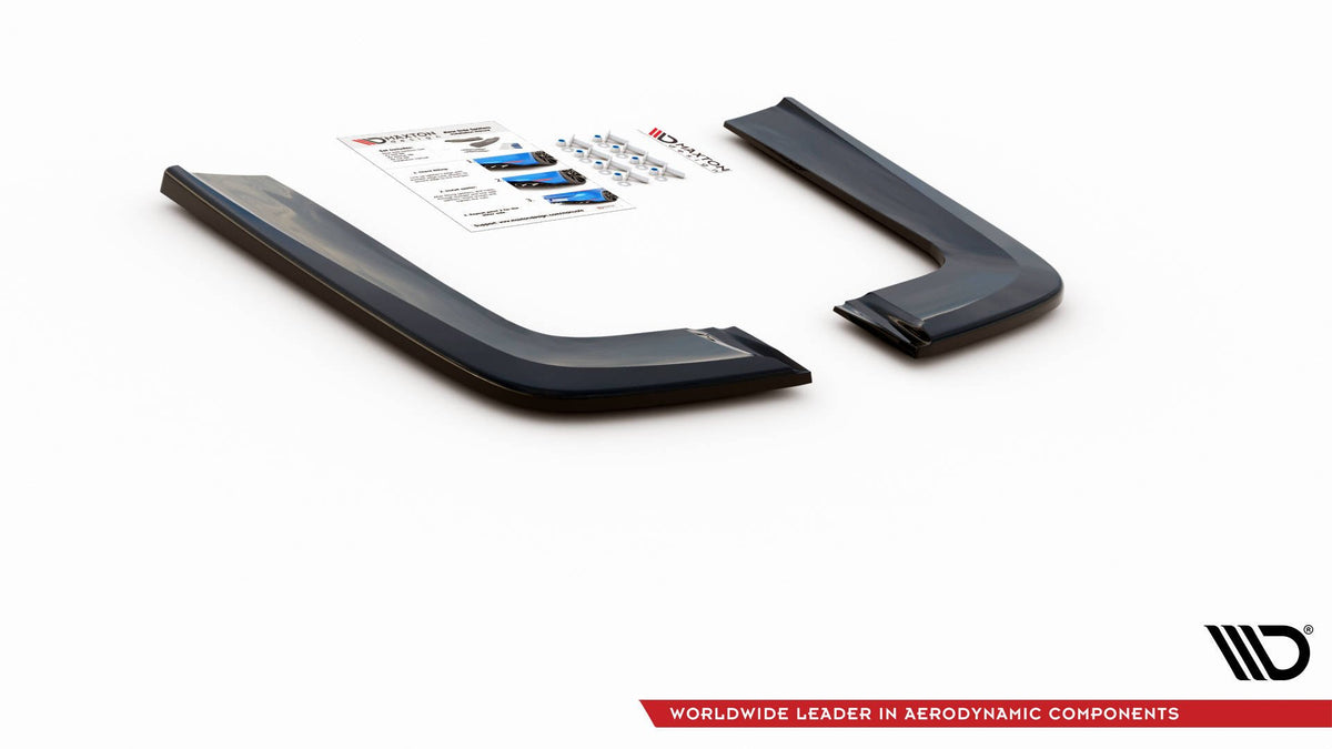 Heck Ansatz Flaps Diffusor V.2 passend für Mercedes-Benz V-Klasse AMG-Line W447 Facelift schwarz Hochglanz – Ansicht 6