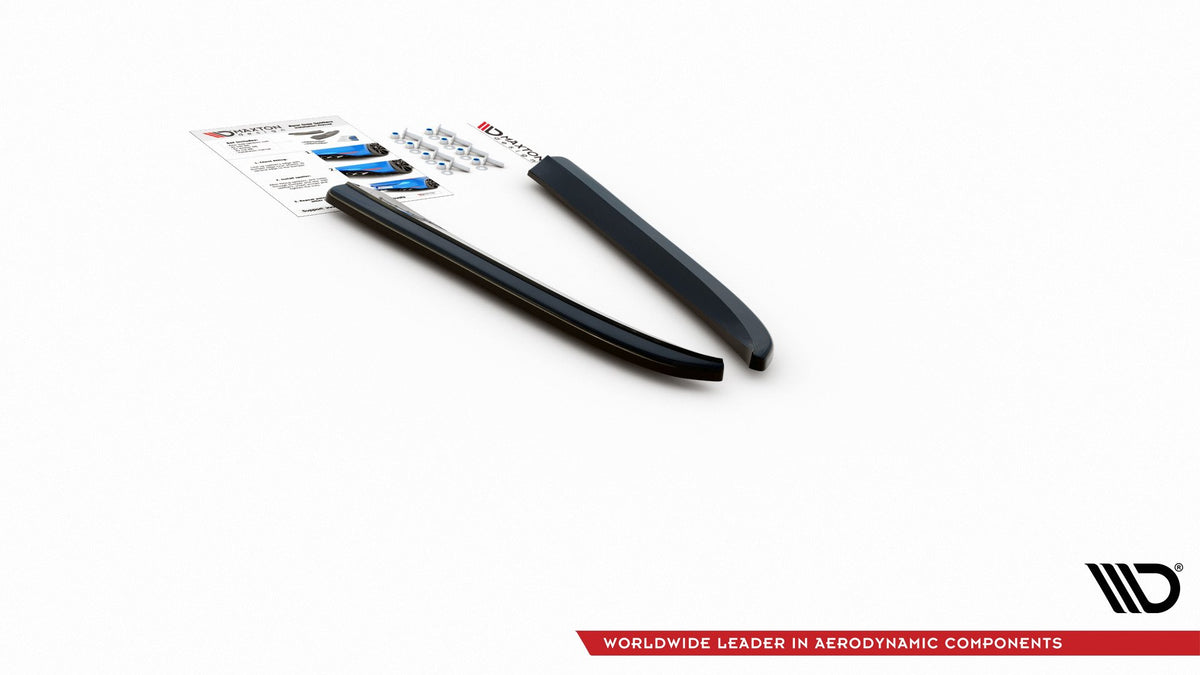 Heck Ansatz Flaps Diffusor passend für Jaguar XJ R-Sport X351 Facelift schwarz Hochglanz – Ansicht 7