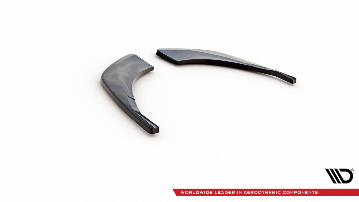 Heck Ansatz Flaps Diffusor passend für Audi Q8 S-line Mk1 schwarz Hochglanz – Ansicht 6