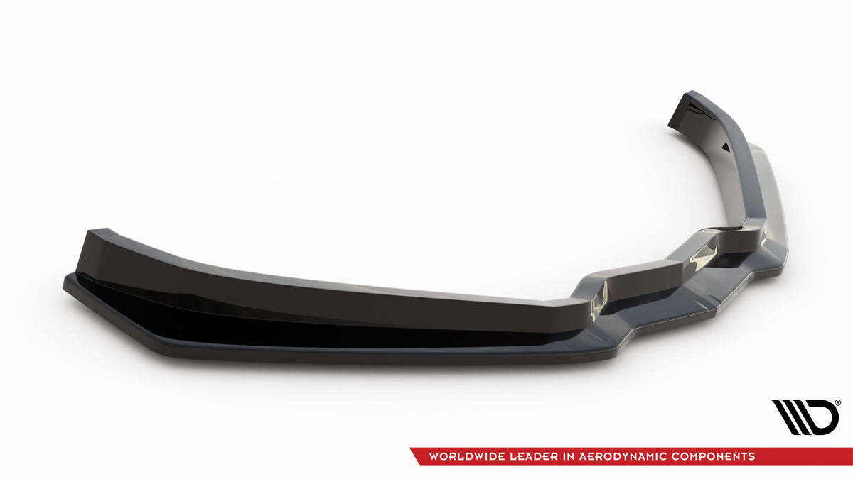 Street+ Spoilerlippe Front Ansatz V.1 passend für Chevrolet Corvette Stingray / Z06 C7 schwarz Hochglanz – Ansicht 5