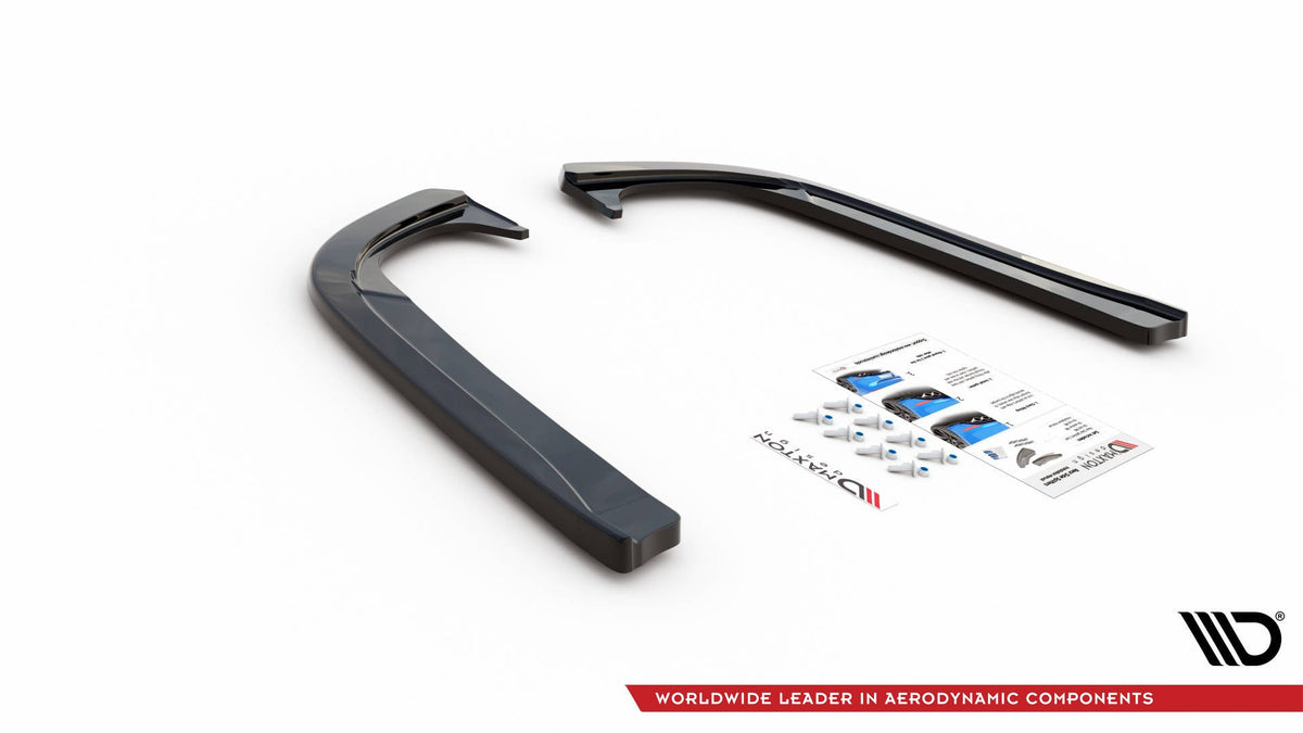 Heck Ansatz Flaps Diffusor passend für Skoda Octavia Mk3 Facelift schwarz Hochglanz – Ansicht 5