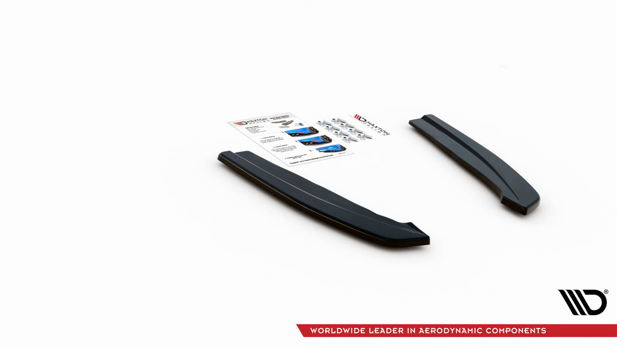 Heck Ansatz Flaps Diffusor V.1 passend für Ford Focus ST-Line Kombi Mk4 schwarz Hochglanz – Ansicht 6