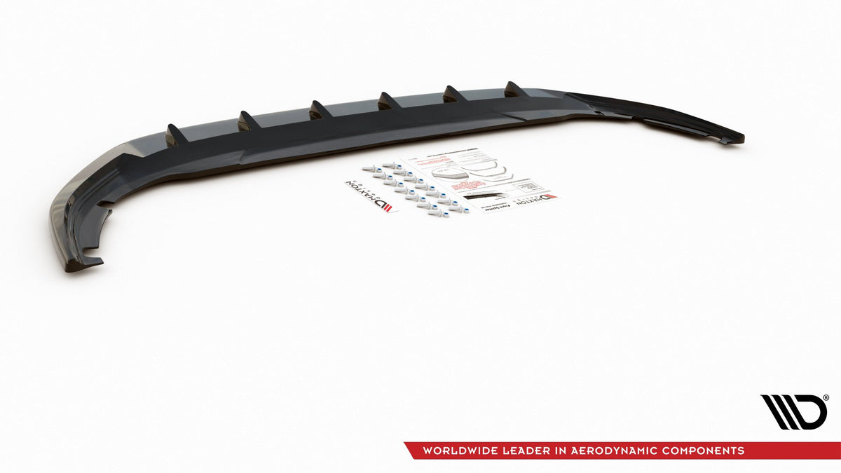 Street+ Spoilerlippe Front Ansatz V.1 passend für VW Golf Hatchback / Variant Mk8 schwarz Hochglanz – Ansicht 6