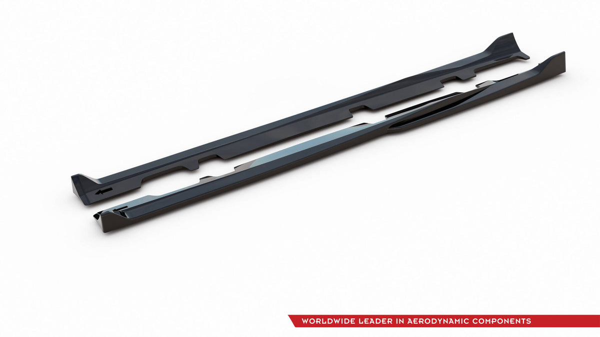 Street+ Seitenschweller Leisten passend für V.4 Ford Fiesta Mk8 ST / ST-Line schwarz Hochglanz – Ansicht 5