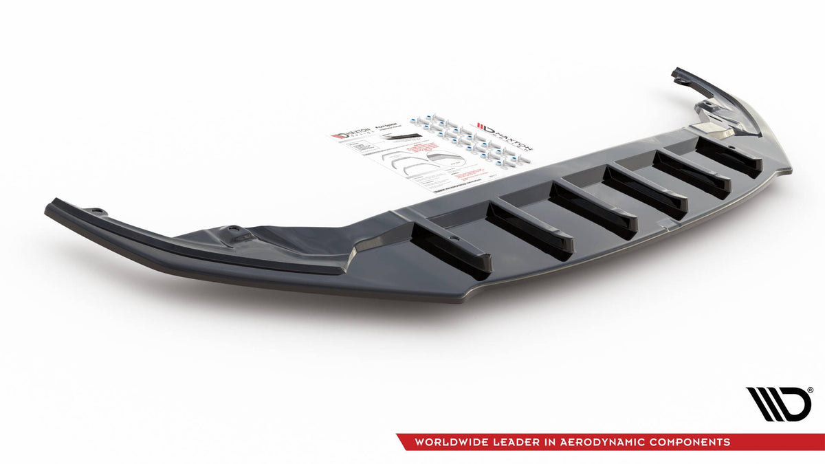 Street+ Spoilerlippe Front Ansatz V.1 passend für Lexus LC 500 schwarz Hochglanz – Ansicht 5