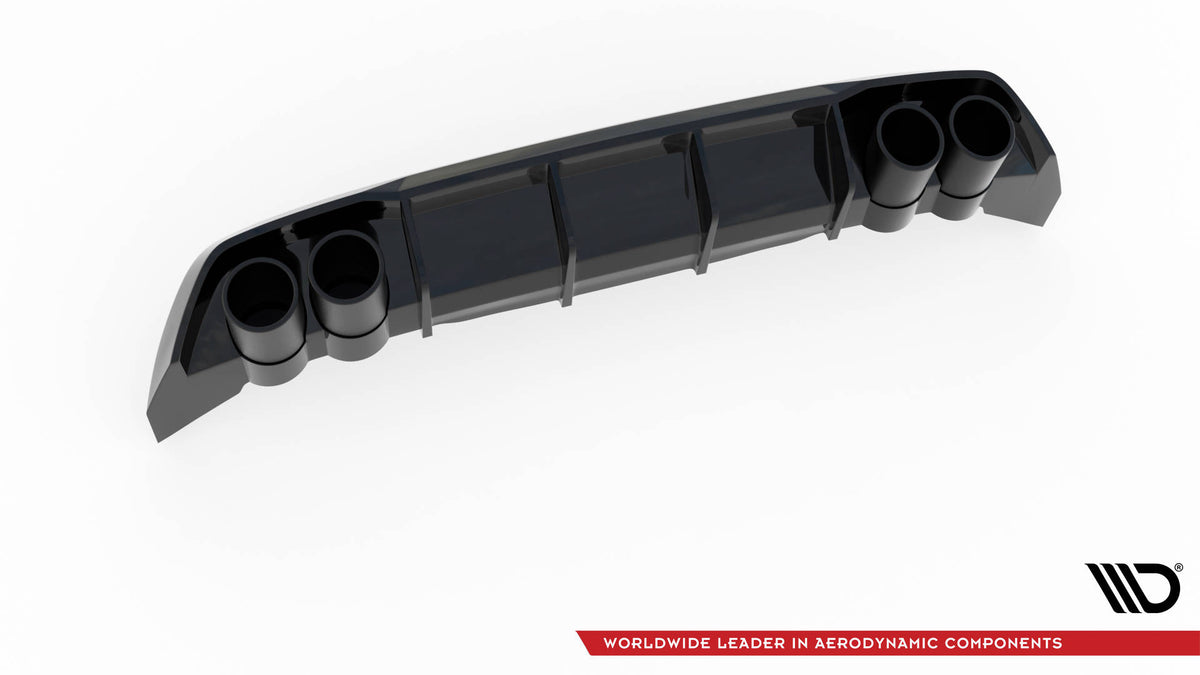 Diffusor Heck Ansatz + Endrohre passend für Seat Leon FR Hatchback Mk4 – Ansicht 8