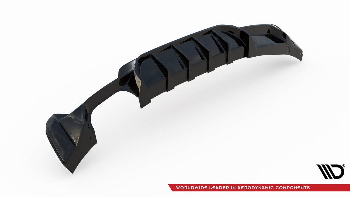 Diffusor Heck Ansatz passend für BMW 4er Coupe / Gran Coupe / Cabrio M-Paket F32 / F36 / F33 (Einzelauspuff li.) – Ansicht 5