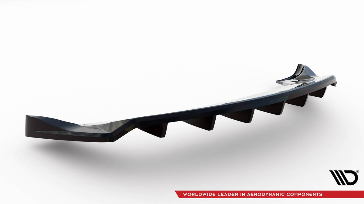 Street+ Mittlerer Diffusor RACE passend für Tesla Model X Mk1 Facelift schwarz Hochglanz – Ansicht 9